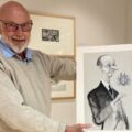 Robert Stiby, gifting the Ronald Searle painting to the Young Gallery Picture: Wiltshire Council