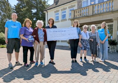 St Ives House residents and team present more than £3,400 to Alzheimer's Society Picture: Care South