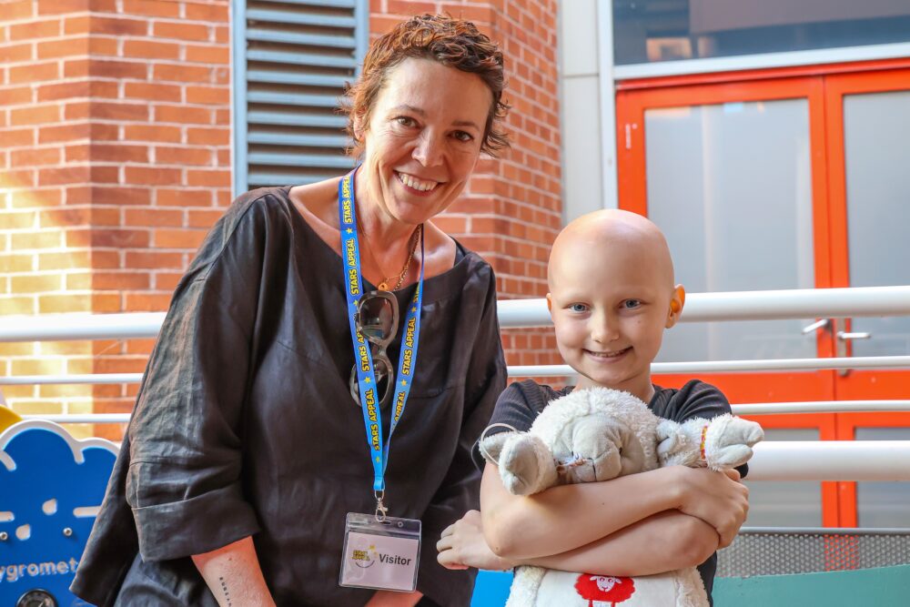 Olivia Colman with Lily-Eva Cole Picture: Spencer Mulholland