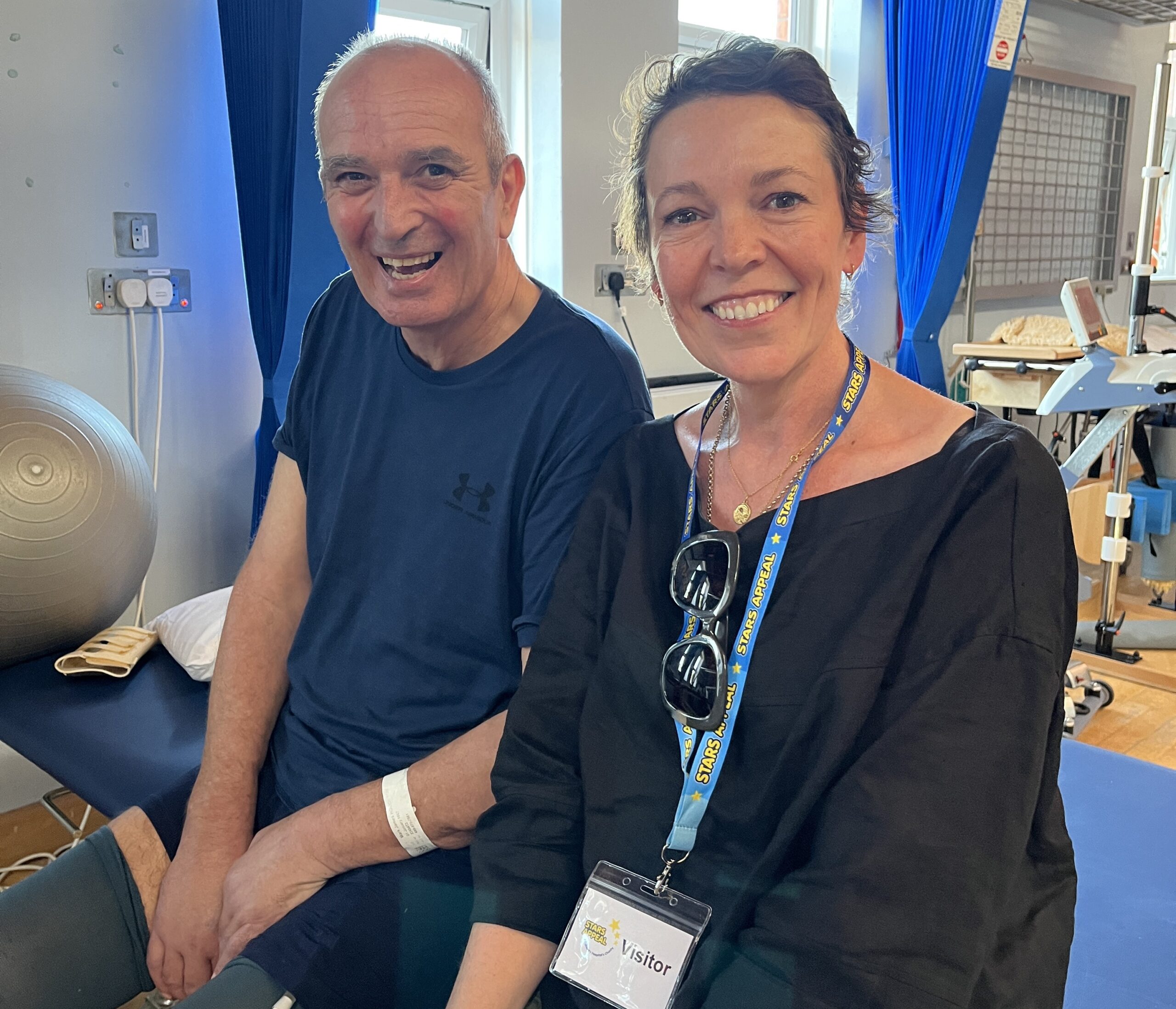 Mark Houghton meeting Olivia Colman Picture: Spencer Mulholland