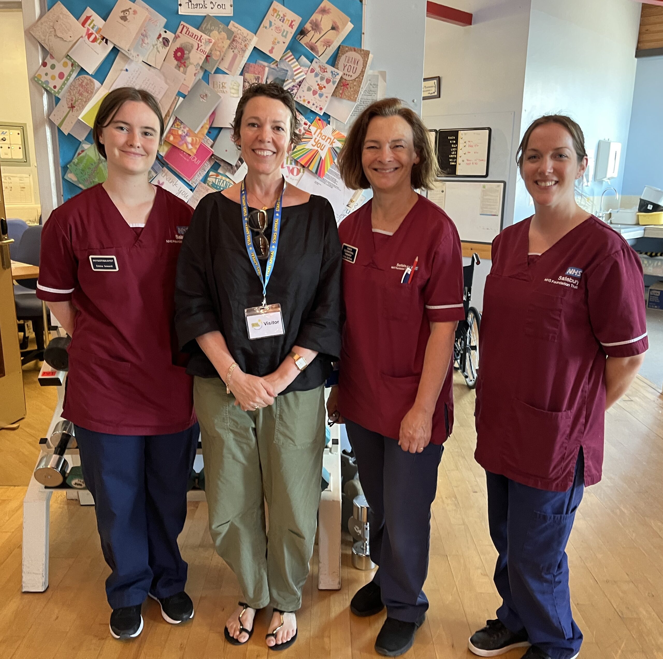 Spinal Treatment Centre therapists with Olivia Colman Picture: Spencer Mulholland