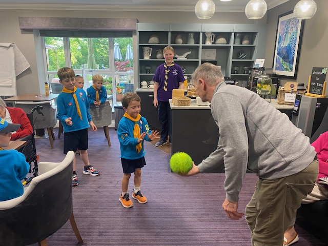 The groups enjoying some ball games Picture: Wilton Place Care Home