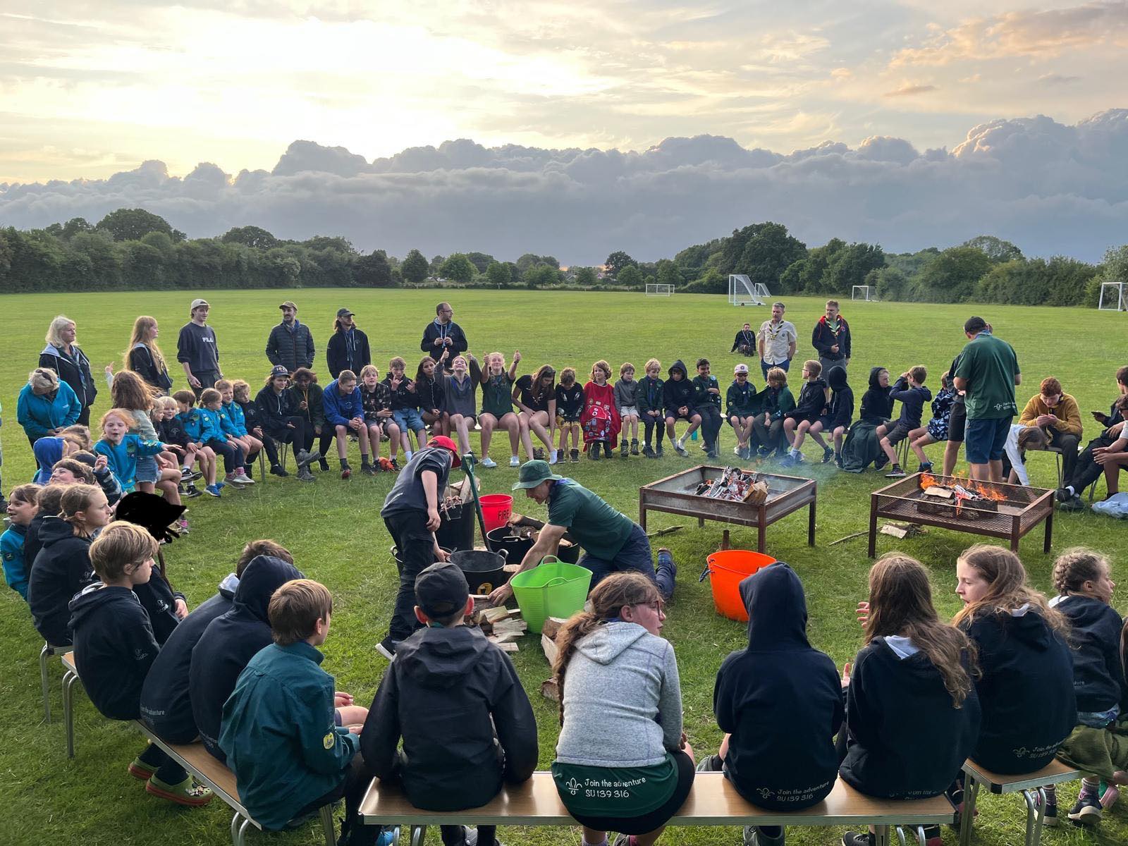 Camp Fire at Barry's Field in Winterslow - Picture: Ed Halsey