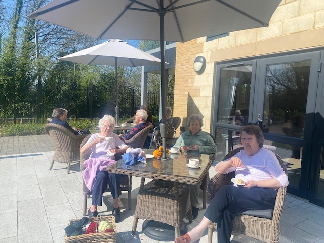 Residents enjoying the warmer weather Picture: Wilton Place