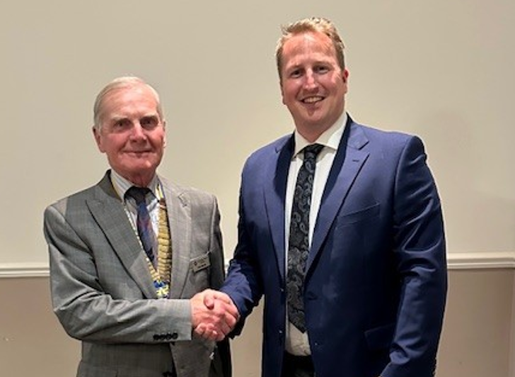 Luke Donohue with Salisbury Rotary Club President, Peter Mitchell Picture: Salisbury Rotary Club