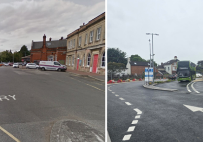 Pictures show the forecourt before and after the project was completed Picture: Wiltshire Council