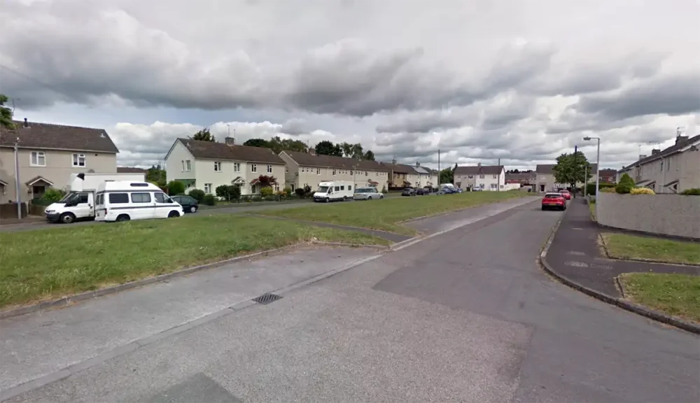 The incident saw Ashley Sherred drive at the victim in Pinewood Close, Salisbury. Picture: Google