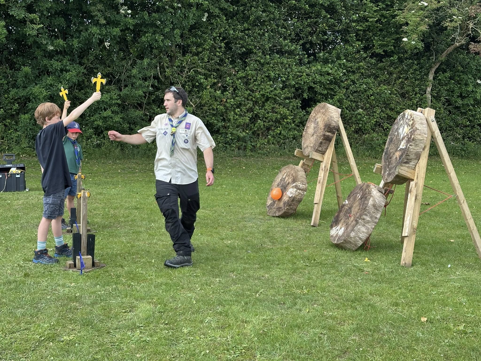 Tomahawk throwing with Marcus Shanley Picture: Julliette McCormac