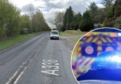 The car crashed into an unmarked police vehicle on the A338 near Tidworth cemetery Picture: Google