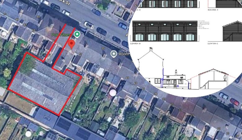 An aerial view of the site with the approved plans Pictures: Google/Atlas Planning Group