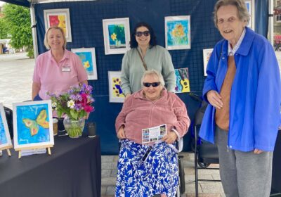 The residents' art proved popular with passers by Picture: Milford House Care Home