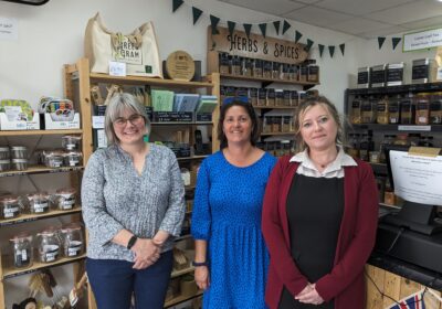 Representatives from Plunkett UK, Southern Co-op, and the shop’s manager Picture: Plunkett UK