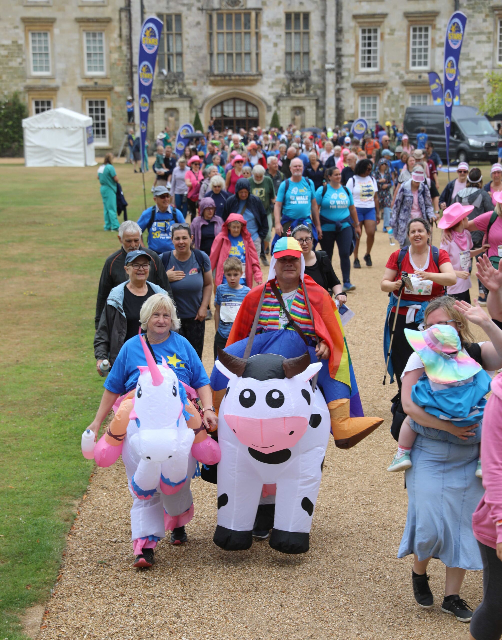 Walkers don colourful costumes Picture: Simon Ward