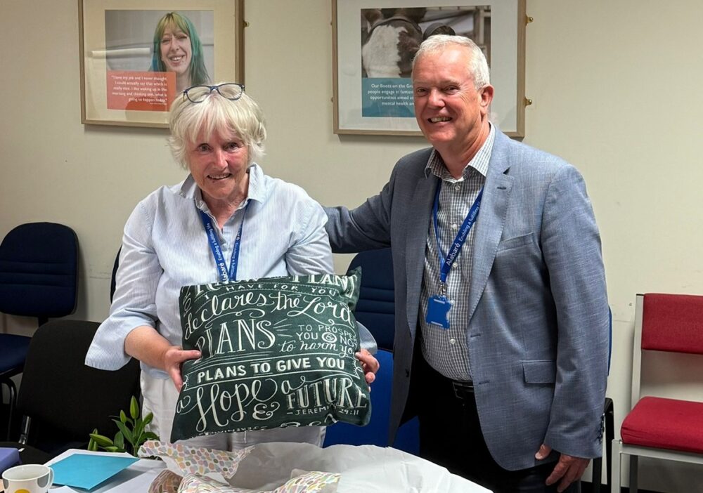 Alicia Proctor with chair of trustees Malcolm Cassells Picture: Alabaré