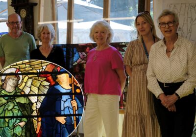 Representatives from The Arts Society Society Salisbury and The Wessex Arts Society who visited the workshop Picture: The Arts Society Salisbury