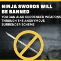 Compensation is being offered for those who surrender their swords Picture: HM Government