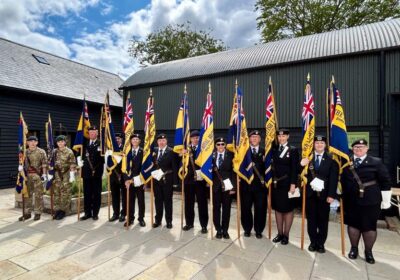 Standard bearers from the Royal British Legion and Tisbury Army Cadets Picture: Hayley Garner