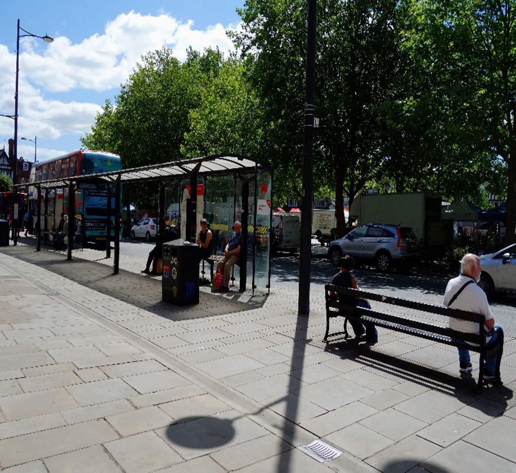 The Blue Boar bus stop - with additional seating Picture: Lesley Waller