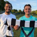 Salisbury FC Owner Ali Alhamad welcomes Tommy-Lee Higgs to the club Picture: Salisbury FC