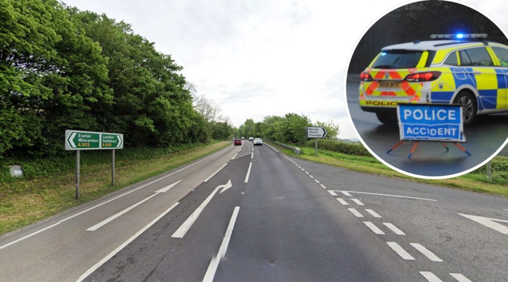 The crash happened on the A303 near Charnage. Picture: Google