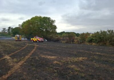 Crews battled the fire for three hours Picture: Hampshire & Isle of Wight Fire and Rescue Service