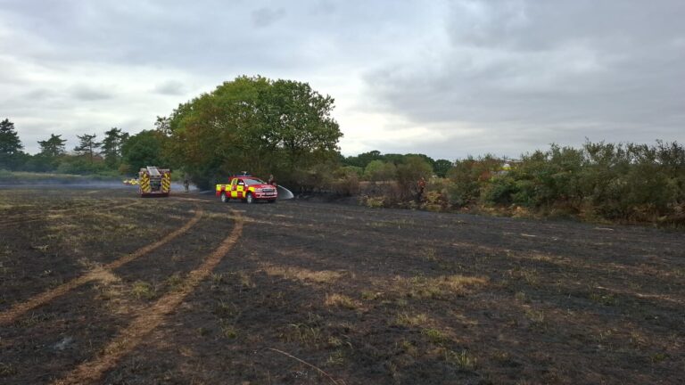 Crews battled the fire for three hours Picture: Hampshire & Isle of Wight Fire and Rescue Service