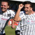 Tommy Lee-Higgs celebrating his equaliser Picture: Salisbury FC