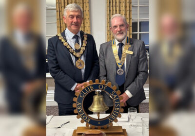 Cllr Wells was warmly welcomed at the meeting Picture: Salisbury Rotary Club