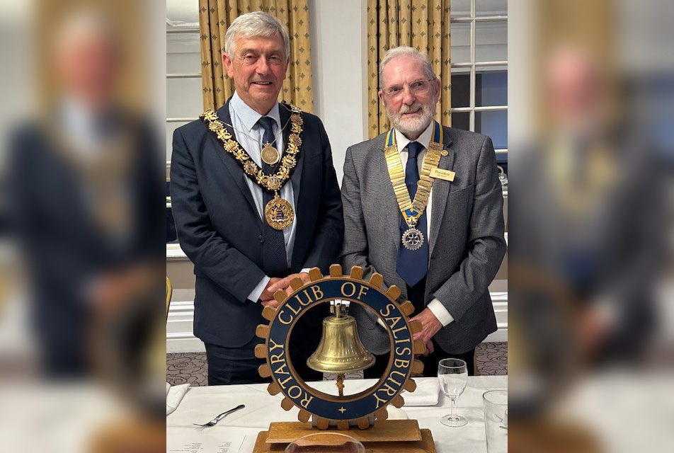 Cllr Wells was warmly welcomed at the meeting Picture: Salisbury Rotary Club