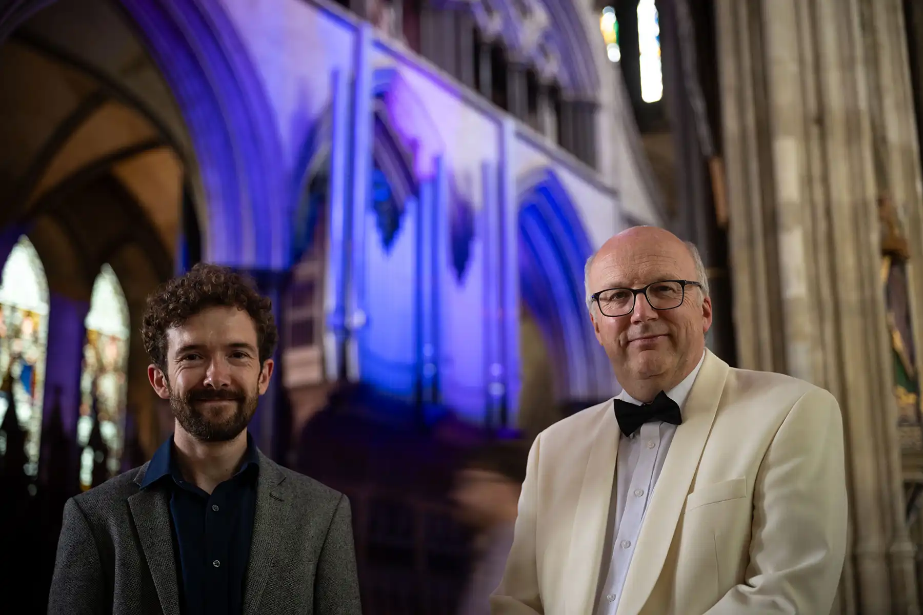 Director of music David Halls, and assistant director of music, John Challenger. Picture: Finnbarr Webster