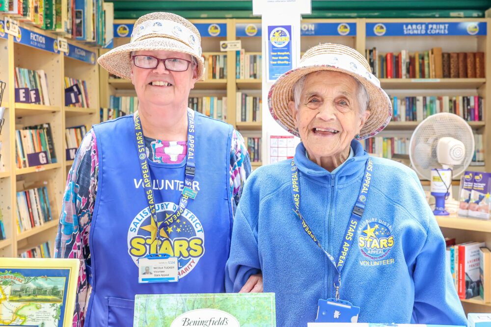 Nicola and Sybil Tucker in the Stars Appeal Bookshop Picture: Spencer Mulholland