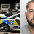 Ashley Sherred (right) ran over a man, breaking his leg and rammed a police car in s separate incident Pictures: Wiltshire Police
