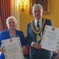 The two Salisbury mayors meeting in the city Picture: Salisbury City Council