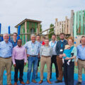 Representative celebrating the opening of the play area Picture: Wiltshire Council