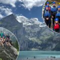 Scouts at Oeschinensee Lake Picture: Ian Porter