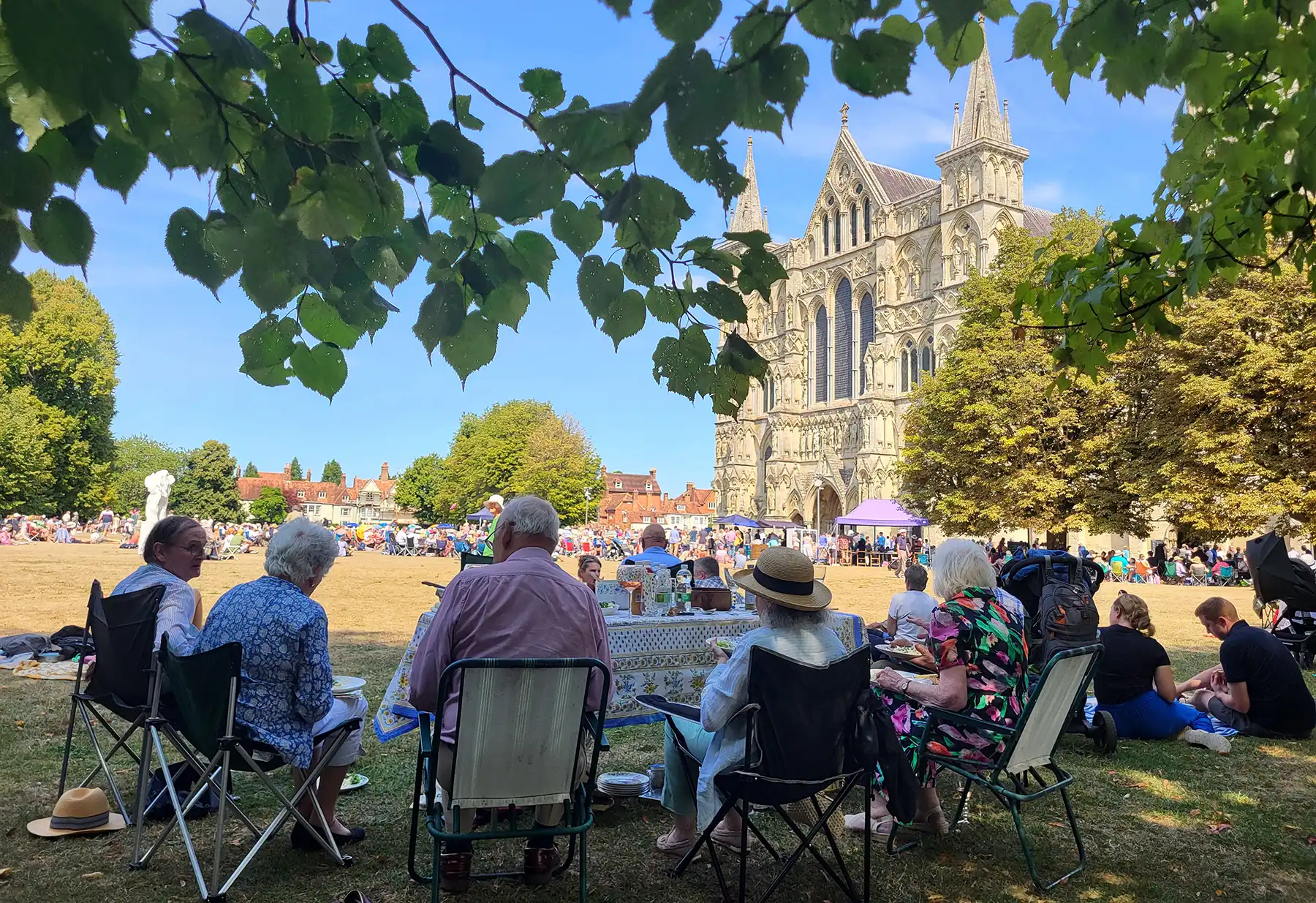 Swing Unlimited performed a free concert in Cathedral Close. Picture: Tim Croall