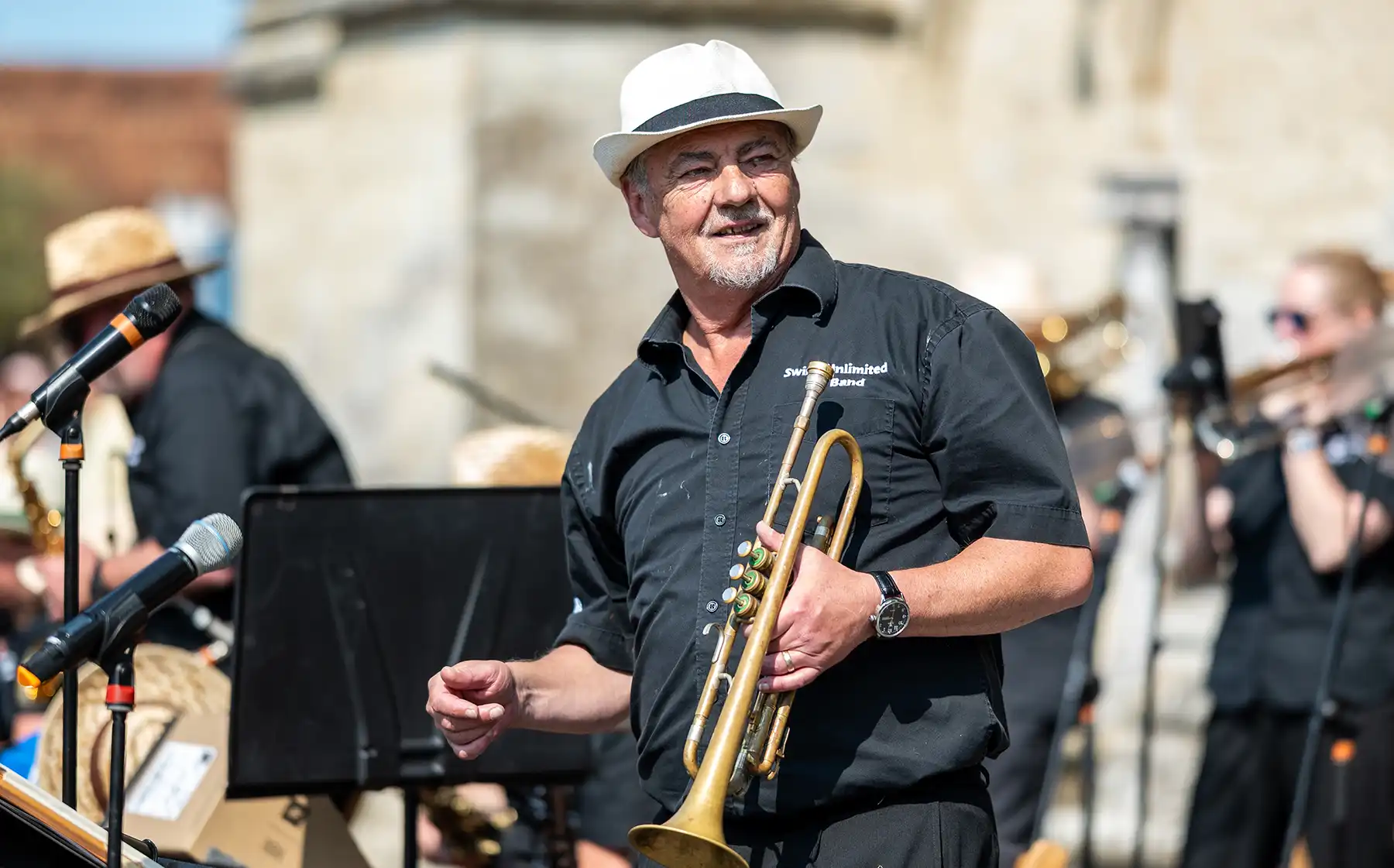 Swing Unlimited performed a free concert in Cathedral Close. Picture: Martin Cook