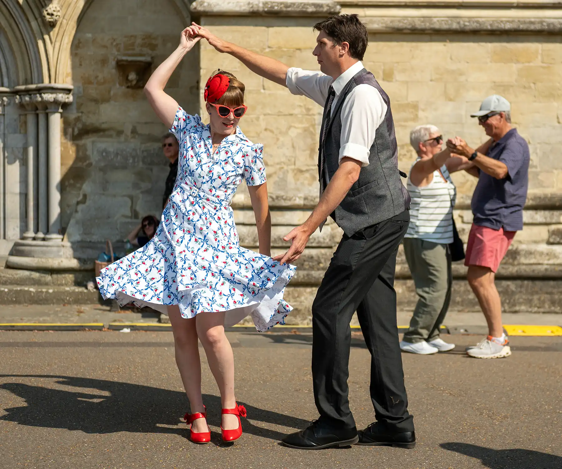 Swing Unlimited performed a free concert in Cathedral Close. Picture: Martin Cook