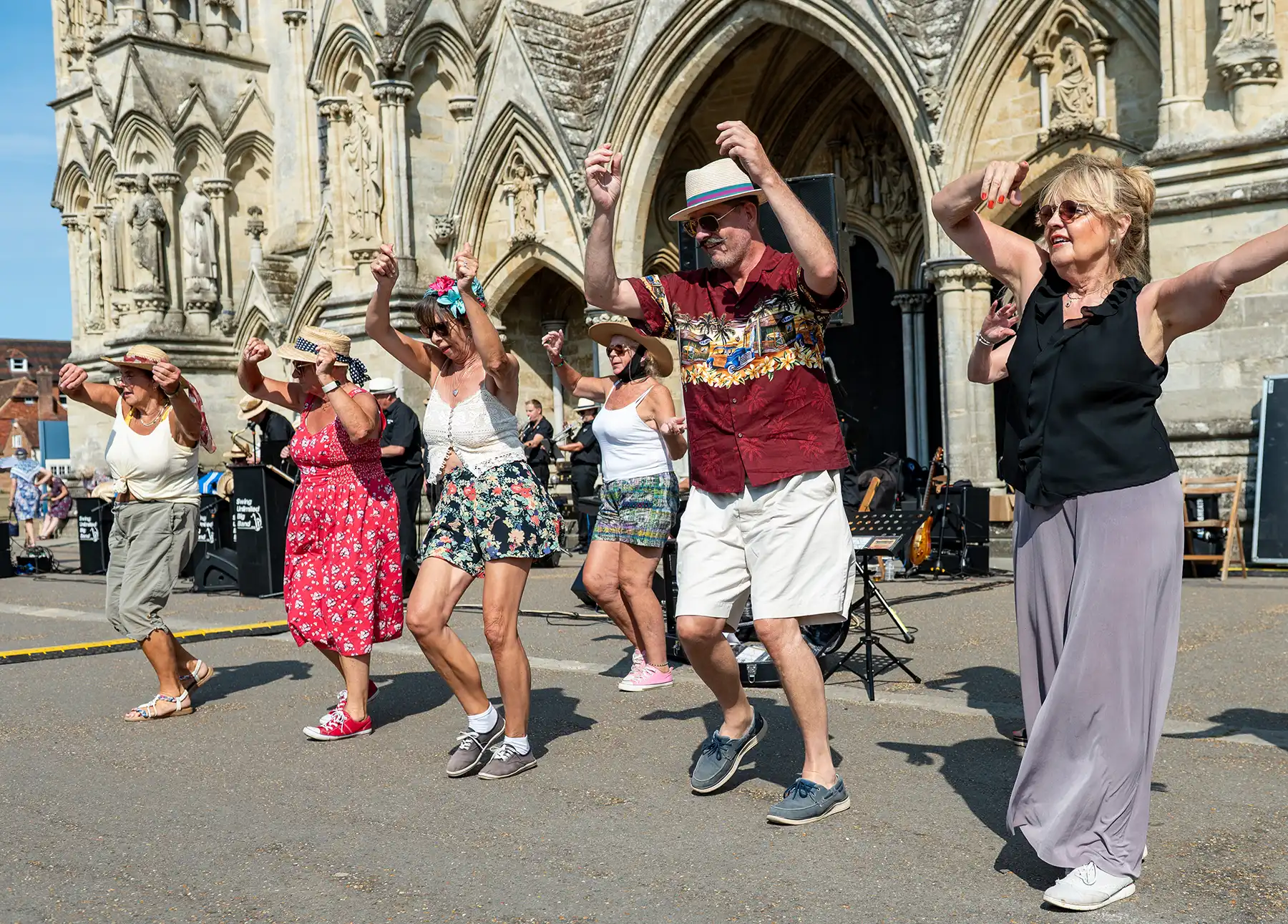 Swing Unlimited performed a free concert in Cathedral Close. Picture: Martin Cook