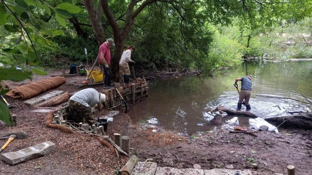 Volunteers working hard to improve the area Picture: Salisbury City Council