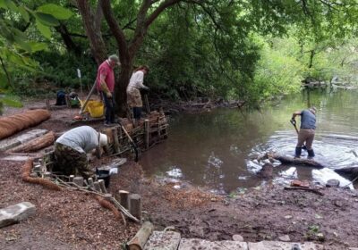 Volunteers working hard to improve the area Picture: Salisbury City Council