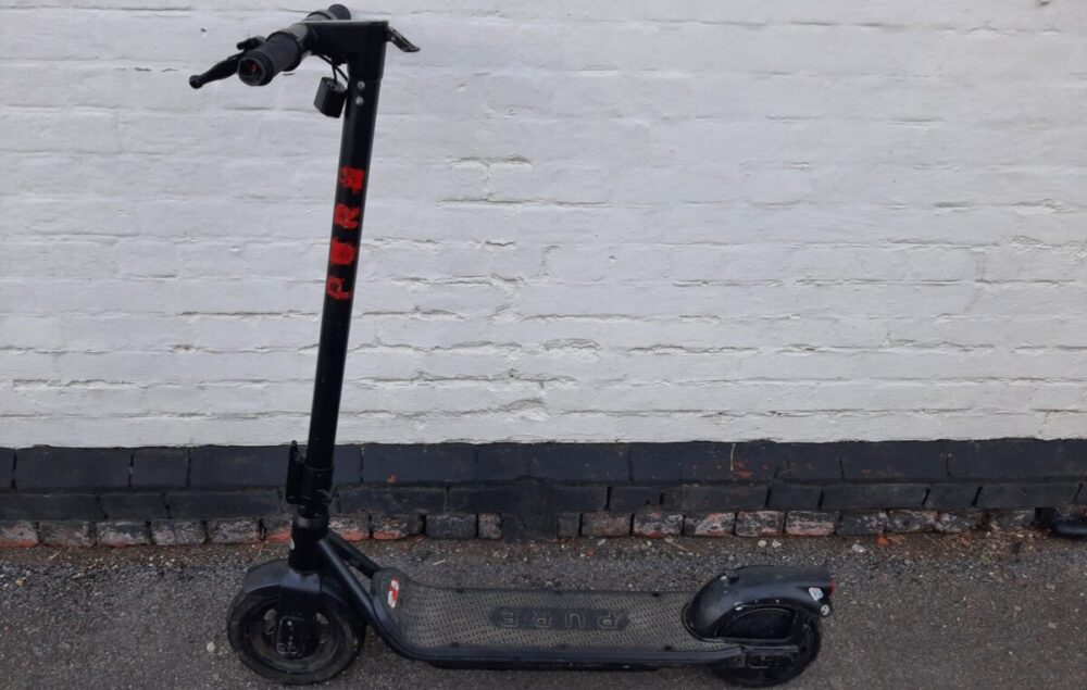 The e-scooter that will soon be destroyed Picture Amesbury Police