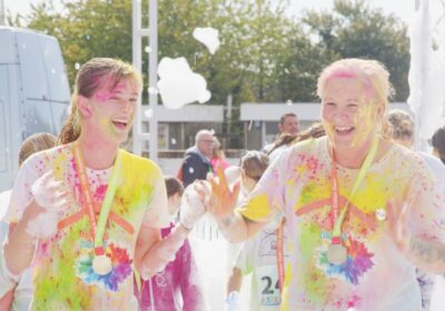 Hundreds of people took part in the colour dash Picture: Alabaré