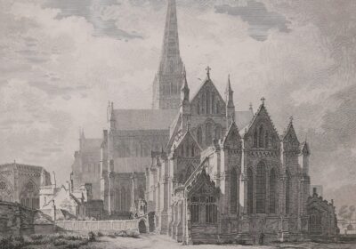 An archive print of the cathedral by T Hearne, engraved by W Byrne and J Sparrow 1790 Picture: Salisbury Cathedral