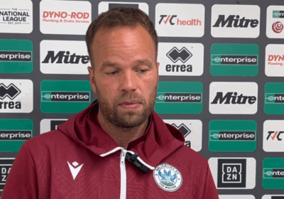 Manager Brian Dutton in an interview with Salisbury FC following the loss Picture: Salisbury FC