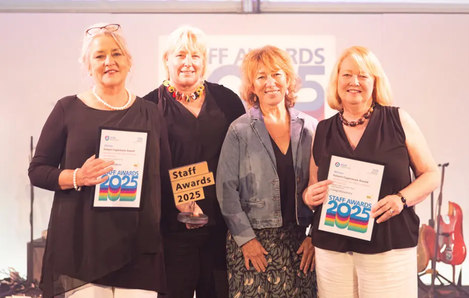 Sharon Osment and Gail Buchannan with award presenters Louise Hall and Bev Moulding, of the Stars Appeal Fundraising Committee Picture: Inez Szczepanska
