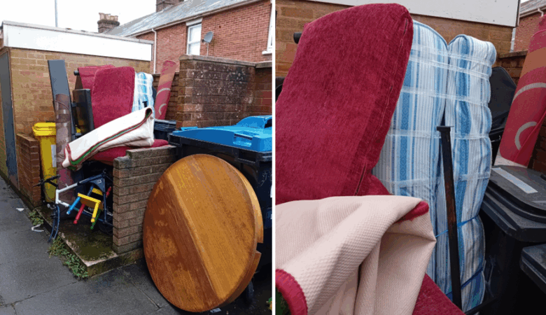 The resident who reported the fly-tipping received an award Pictures: Wiltshire Council