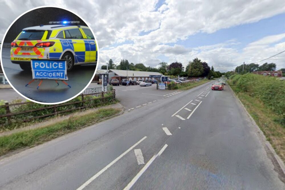 The crash happened outside Salisbury Garden Centre, in Netherhampton Road. Picture: Google