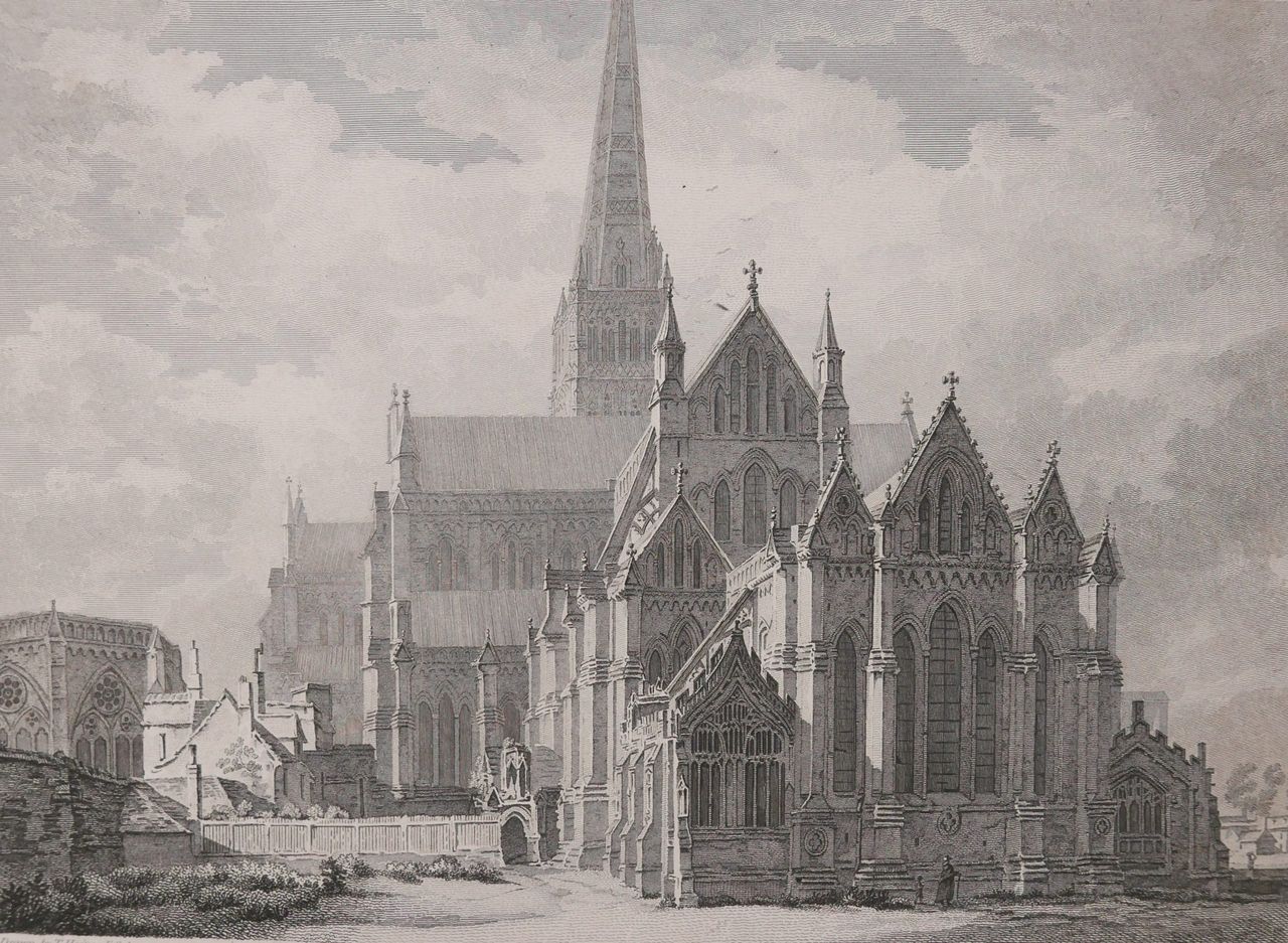 Archive print by T Hearne, engraved by W Byrne and J Sparrow 1790 Picture: Salisbury Cathedral