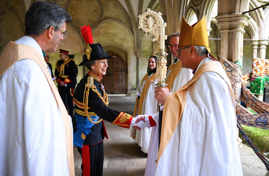 Princess Anne attended the service due to her role as Colonel of the Blues and Royals Picture: Finnbarr Webster